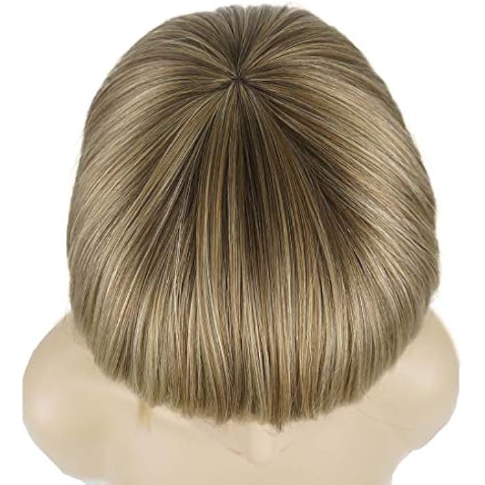 DILLARDS Lydell Synthetic Medium Length Straight Wig With Neat Bang Cosplay Wigs For Women Golden Blonde - Image 5